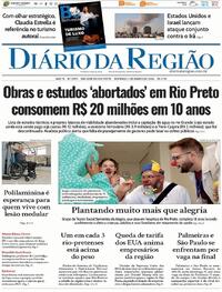 Capa do jornal Diário da Região 01/03/2026