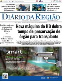 Capa do jornal Diário da Região 02/04/2026