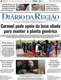 Capa do jornal Diário da Região 03/02/2026