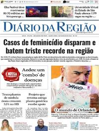 Capa do jornal Diário da Região 04/02/2026