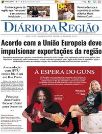 Capa do jornal Diário da Região 05/04/2026