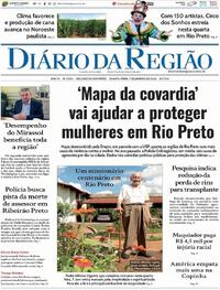 Capa do jornal Diário da Região 07/01/2026