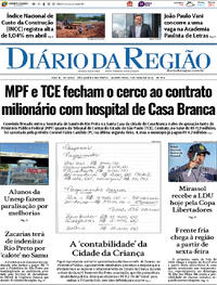 Capa do jornal Diário da Região 07/05/2026
