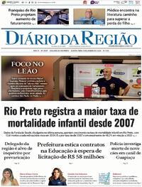 Capa do jornal Diário da Região 08/01/2026