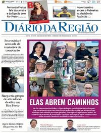 Capa do jornal Diário da Região 08/03/2026