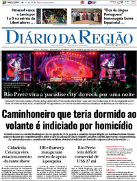 Capa do jornal Diário da Região 09/04/2026