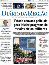 Capa do jornal Diário da Região 10/01/2026
