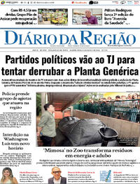 Capa do jornal Diário da Região 11/03/2026
