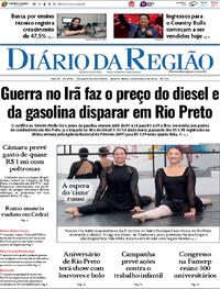 Capa do jornal Diário da Região 12/03/2026