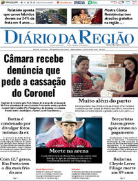Capa do jornal Diário da Região 12/05/2026