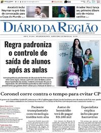Capa do jornal Diário da Região 13/05/2026