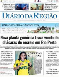 Capa do jornal Diário da Região 15/01/2026