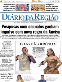 Capa do jornal Diário da Região 15/02/2026