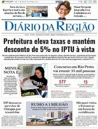 Capa do jornal Diário da Região 17/01/2026
