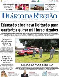 Capa do jornal Diário da Região 17/02/2026