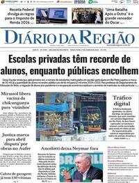 Capa do jornal Diário da Região 17/03/2026