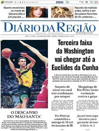 Capa do jornal Diário da Região 18/04/2026