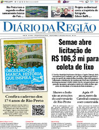 Capa do jornal Diário da Região 19/03/2026
