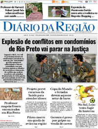 Capa do jornal Diário da Região 19/04/2026