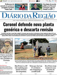 Capa do jornal Diário da Região 21/01/2026