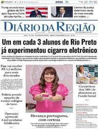 Capa do jornal Diário da Região 21/02/2026