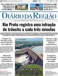 Capa do jornal Diário da Região 21/03/2026
