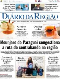 Capa do jornal Diário da Região 22/01/2026