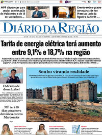Capa do jornal Diário da Região 23/04/2026