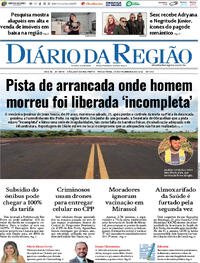 Capa do jornal Diário da Região 24/02/2026