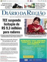 Capa do jornal Diário da Região 26/03/2026