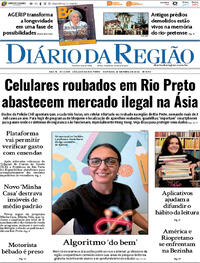 Capa do jornal Diário da Região 26/04/2026