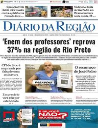 Capa do jornal Diário da Região 27/05/2026