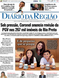 Capa do jornal Diário da Região 28/02/2026
