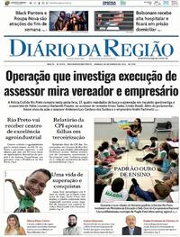Capa do jornal Diário da Região 28/03/2026