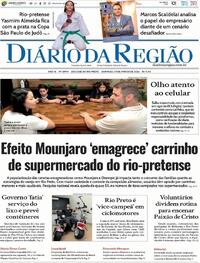 Capa do jornal Diário da Região 29/03/2026