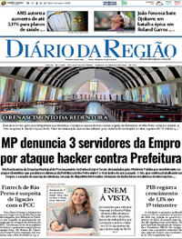 Capa do jornal Diário da Região 30/05/2026