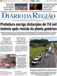 Capa do jornal Diário da Região 31/03/2026