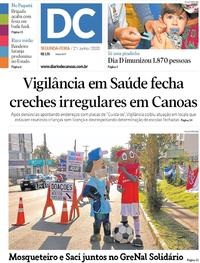 Capa do jornal Diário de Canoas 01/06/2020