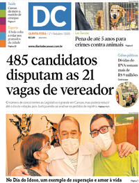 Capa do jornal Diário de Canoas 01/10/2020