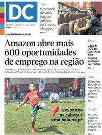 Capa do jornal Diário de Canoas 05/11/2020