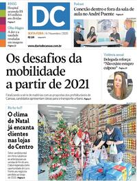 Capa do jornal Diário de Canoas 06/11/2020