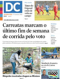 Capa do jornal Diário de Canoas 09/11/2020