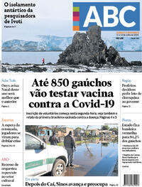 Capa do jornal Diário de Canoas 11/07/2020