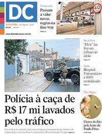 Capa do jornal Diário de Canoas 14/08/2020