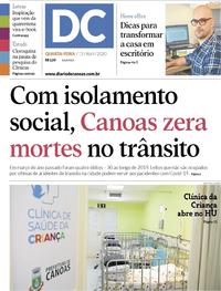 Capa do jornal Diário de Canoas 15/04/2020