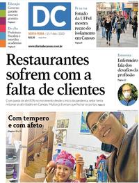 Capa do jornal Diário de Canoas 15/05/2020