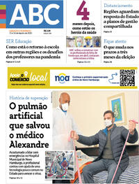 Capa do jornal Diário de Canoas 15/08/2020