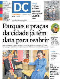 Capa do jornal Diário de Canoas 17/09/2020