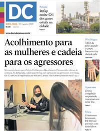 Capa do jornal Diário de Canoas 21/08/2020