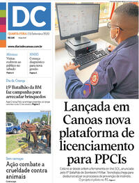 Capa do jornal Diário de Canoas 23/09/2020